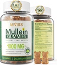 NEVISS Mullein Gummies for Lungs, Organic Mullein Leaf Extract 1000mg for Respiratory System with Quercetin & Bromelain, D3 for Digestive Support, Immune Booster, Sugar Free, Vegan, 120 Count 2