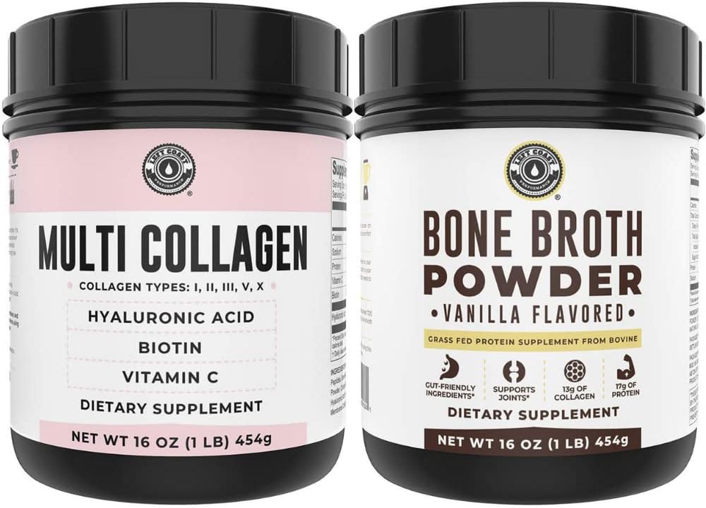 Left Coast Performance Vanilla Bone Broth and Multi Collagen Powder for Joint, Hair, Skin, and Nails Support 2
