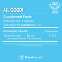NovaFerrum All Good | Iron Capsule Supplements for Adults | Anemia | 50mg of Iron | 90 Servings | Sugar Free | Vegan | Gluten Free 4