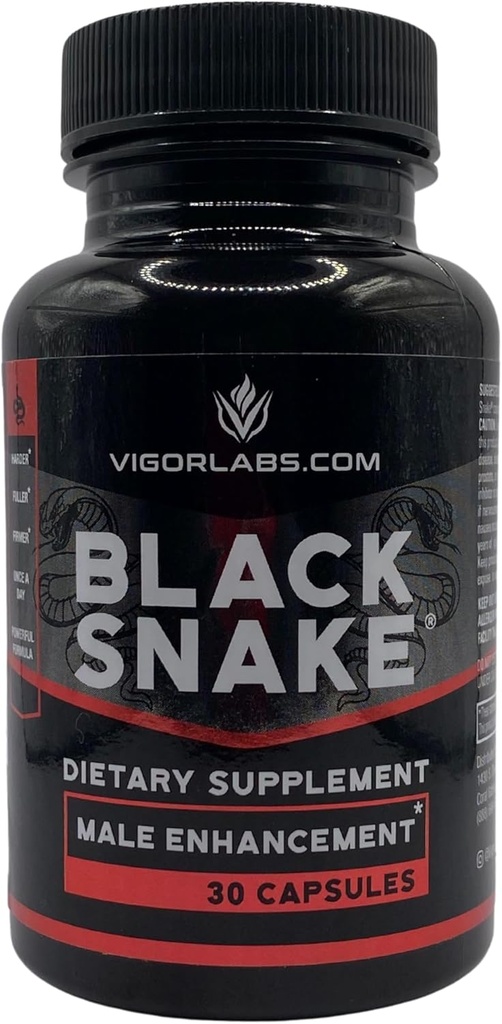 Black Snake by VIGOR LABS - Male Enhancement Capsules (30 Capsules), Boosts Blood Flow, Size and Hardness. Powerful Proprietary Blend of Natural Ingredients. Made in The USA 3
