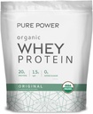 Dr. Mercola Pure Power Organic Whey Protein - 20 g Protein - Supports Muscle Growth & Energy - Grass-Fed Whey Concentrate - 15 Servings (20.60 oz) - Original 2