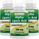 Best Naturals Alpha Lipoic Acid 300 mg 120 Capsules (120 Count (Pack of 3)) 2