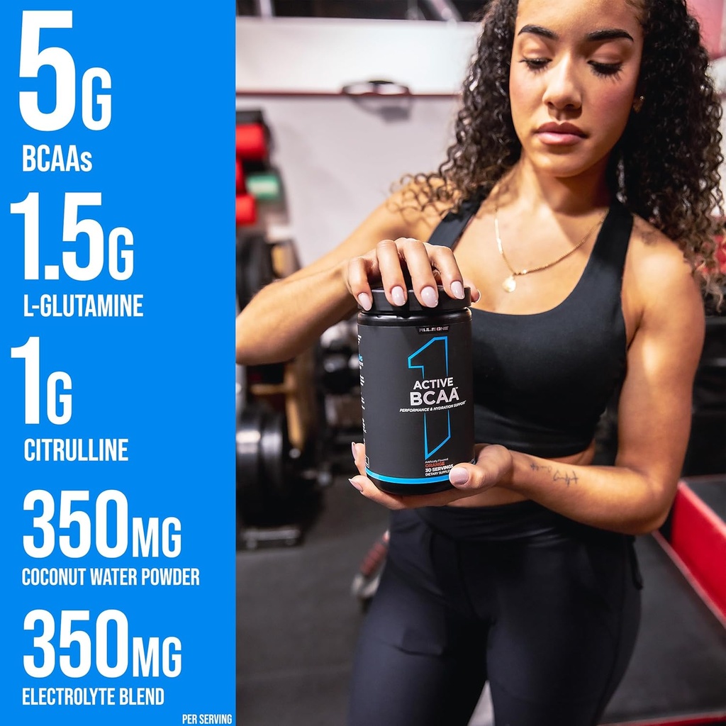 Rule 1 Active BCAA - Performance, Hydration, and Recovery Support with 5g BCAAs + Electrolytes, L-Glutamine, and Citrulline (30 Servings, Blue Raspberry) 3