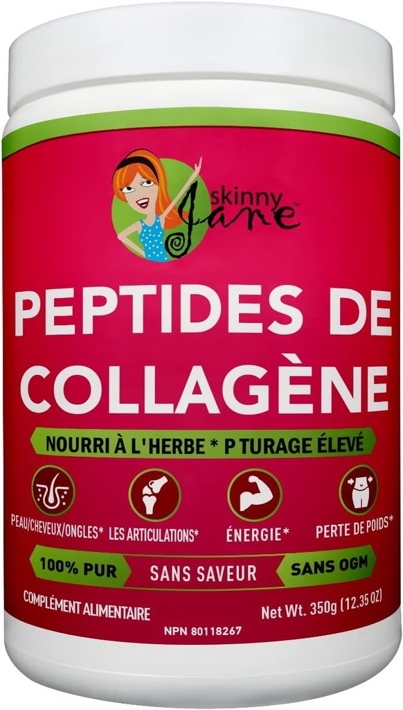 Skinny Jane Collagen Peptides Powder - Rejuvenates Skin - Healthy Hair and Nails -Supports Joints - Keto Friendly, Zero Carbs - Unflavored - 35 Servings 6