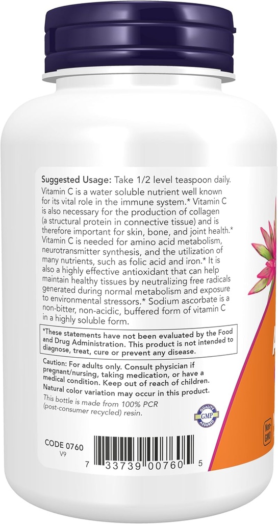 NOW Supplements, Sodium Ascorbate Powder, Buffered, Antioxidant Protection*, 8-Ounce 4