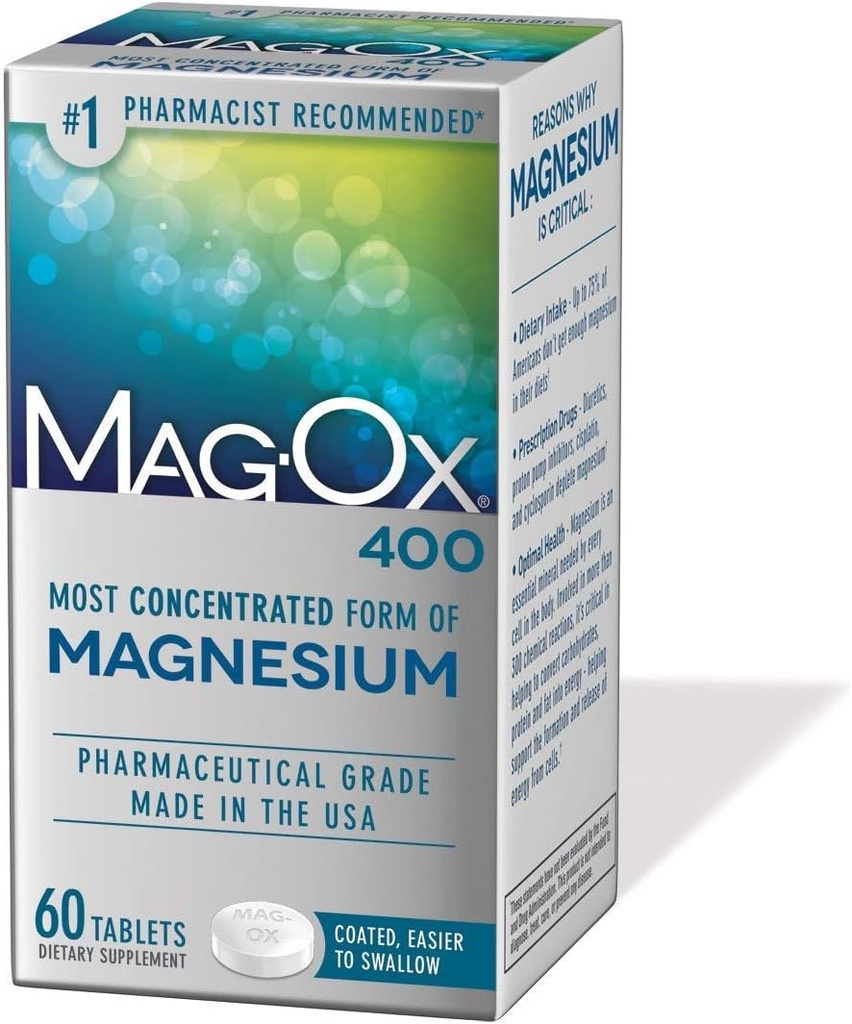 Mag-Ox 400 Magnesium, Tablets 60 Each ( Pack Of 4 ) 2