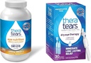 TheraTears 1200mg Omega 3 Supplement for Eye Nutrition, Organic Flaxseed Triglyceride Fish Oil & Dry Eye Therapy Lubricating Eye Drops for Dry Eyes, Preservative Free Eye Drops 2
