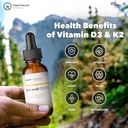 Adapt Naturals Vitamin D3 K2 1000 IU Supplement with MCT Oil, Bioavailable Highly Absorbable Liquid Formula, Overcome Vitamin D Deficiency, Support Immune & Metabolic Health - 1 FL Oz, 600 Servings 5