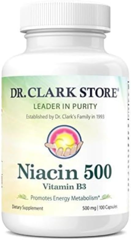 Dr. Clark Niacin 500 (Vitamin B3) Supplement, 500mg, 100 Gelatin Capsules 2