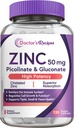 Doctor’s Recipes Zinc 50mg, Highly Absorbable Zinc Picolinate & Gluconate, Supports Natural Immune Defense, DNA & Protein Formation, Cell Growth, Non-GMO, 120 Veggie Capsules 2