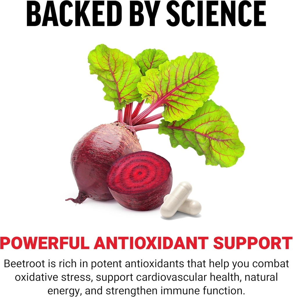 FORCE FACTOR Irish Sea Moss + Beet Root Supplement to Support Immunity, Circulation, Natural Energy, Heart Health, with Antioxidants, Non-GMO, Vegan-Friendly, Soy-Free, 120 Vegetable Capsules 4