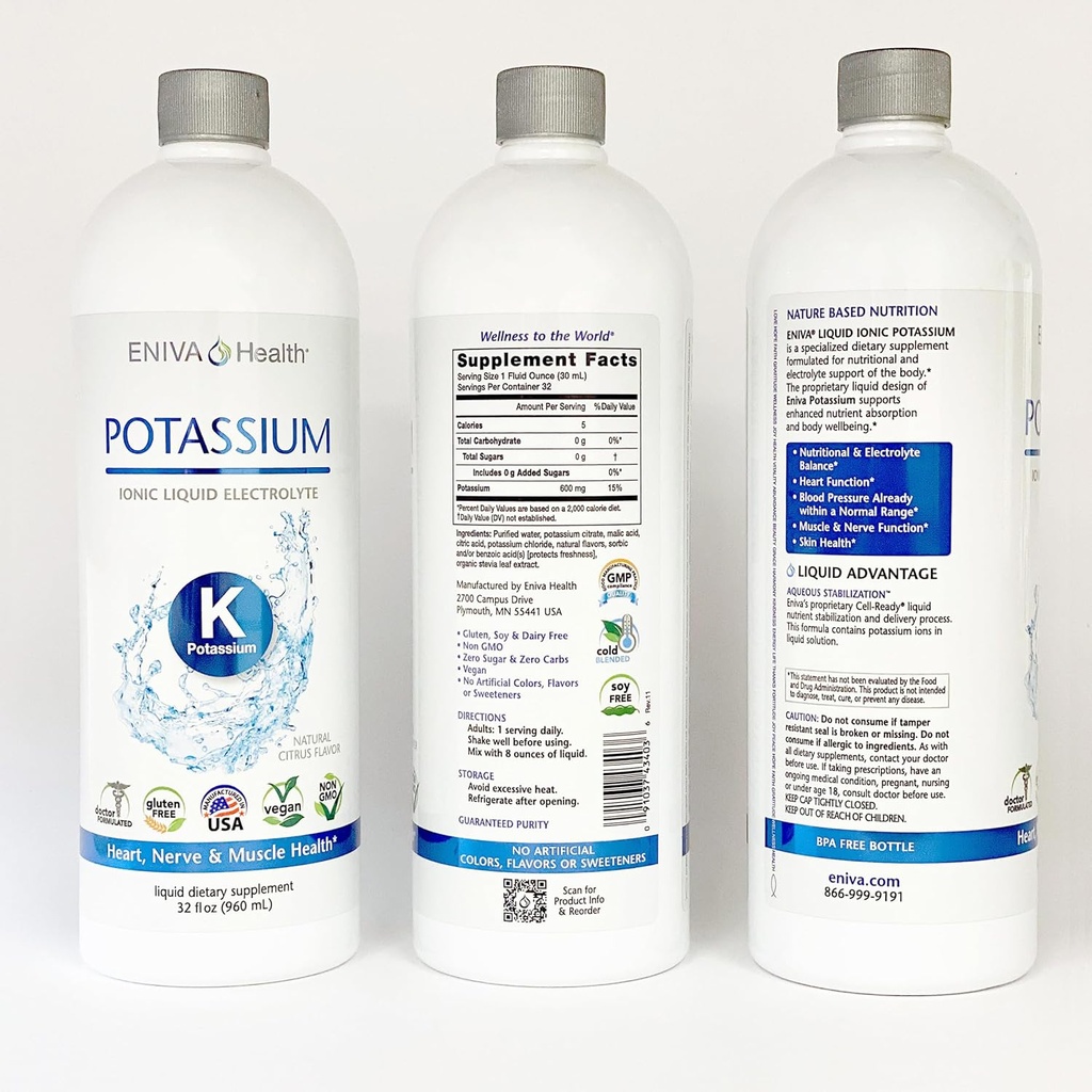 Eniva Liquid Ionic Potassium (32oz) and Omega-3 Fish Oil (60 caps) Boost Metabolic Function, Energy and Immune System 5