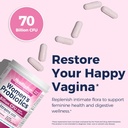 NewRhythm Women's Probiotics, Organic Prebiotics, 70 Billion CFU 10 Strains, Vaginal Probiotics for Urinary & Digestive Health, 30 Vegan Capsules, No Bloating 3