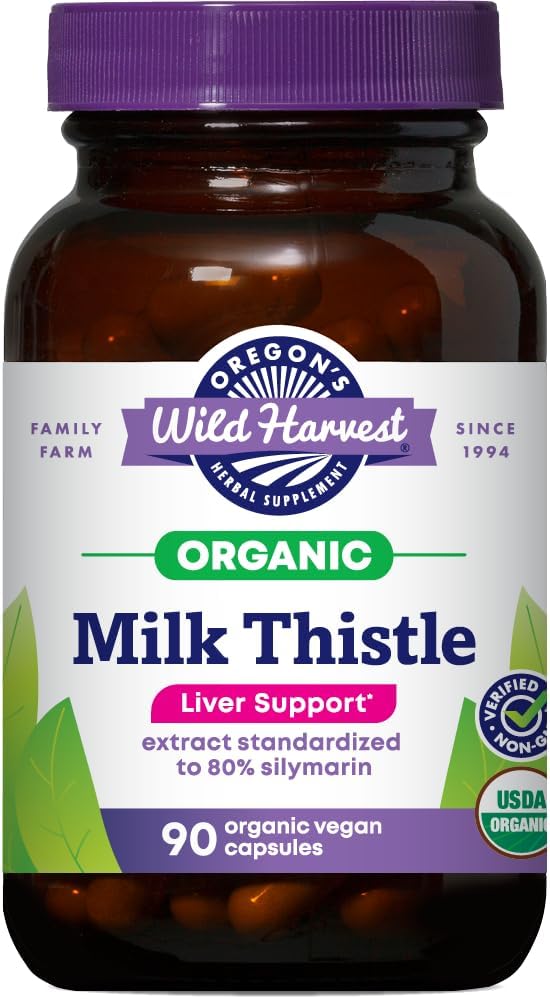 Oregon's Wild Harvest Certified Organic Milk Thistle USDA Certified Organic Herbal Supplement, 90 Count 2