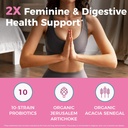 NewRhythm Women's Probiotics, Organic Prebiotics, 70 Billion CFU 10 Strains, Vaginal Probiotics for Urinary & Digestive Health, 30 Vegan Capsules, No Bloating 5