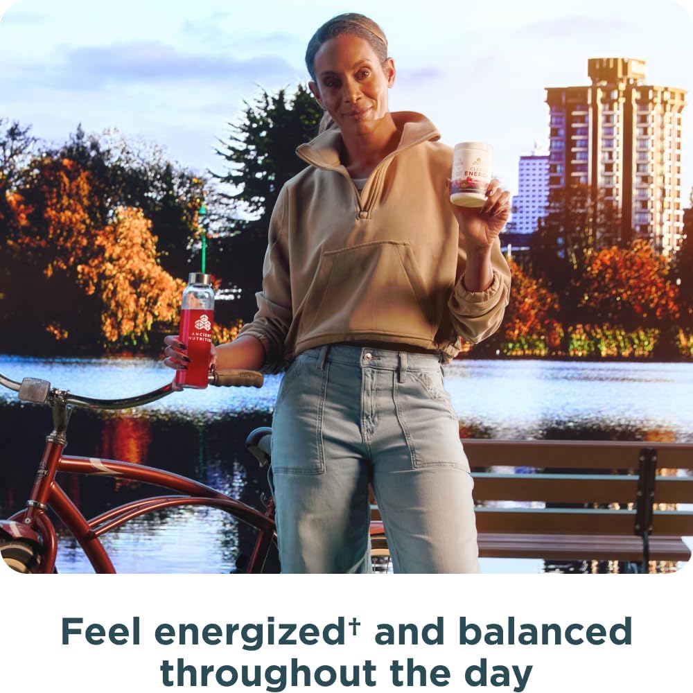 Ancient Nutrition Clean Energy Powder, Strawberry Kiwi, Supports Healthy Energy and Cognitive Health, Promotes Mental Alertness and Focus, 30 Servings 5