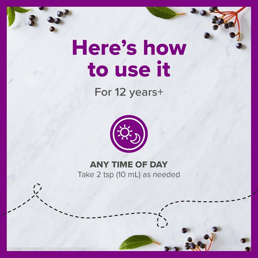 Zarbee''s Liquid Daily Immune Support, High Concentrate Liquid, with Real Elderberry Vitamin C & Zinc, Black Elderberry Flavor, For Daytime Use, 8 Fl Oz, brand is Zarbee''s 5