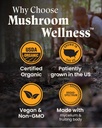 Mushroom Wellness Lion’s Mane Blend with Reishi: Organic Lion's Mane & Reishi Mushroom Capsules, Mushroom Powder Supplement, Supports Cognitive Health, Memory, and Mental Focus, 90 Vegan Capsules 6
