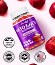 Keto ACV Gummies with B12 B6 – 1500 mg Apple Cider Vinegar Supplement with Pomegranate and Beet Juice, Vegan & Gluten-Free, 180 Gummies for Men & Women 6