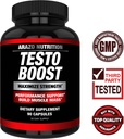 Arazo Nutrition TestoBoost Test Booster Supplement - Potent & Natural Herbal Pills - Boost Muscle Growth - Tribulus, Epimedium, Hawthorn, Zinc, Minerals 3