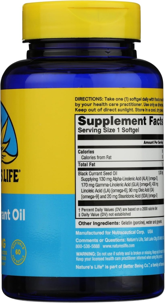 Black Currant Oil 60 Sgels 6