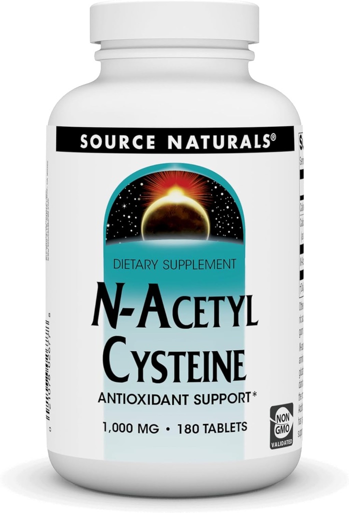 Source Naturals N-Acetyl Cysteine Antioxidant Support, Dietary Supplement That Supports Respiratory Health*, 1,000 mg - 180 Tablets 2