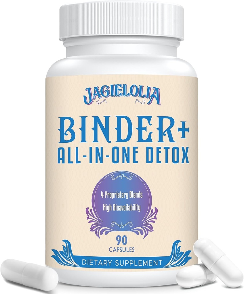 All-In-One Detox Binder Supplement 1500 MG - High Bioavailability, Liver Gut Detox Cleanse with Activated Charcoal, Zeolite & Bentonite Clay for Toxins, Liver, Digestive, 900 Vegan Capsules 2