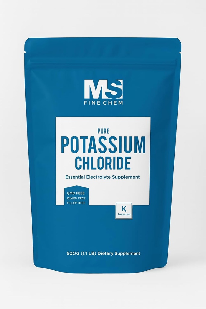 Potassium Chloride Powder - 500 gram - 1.1 lb - Potassium Supplement Powder, Potassium Chloride Salt Substitute, Potassium Salt - Gluten Free, 200mg per Serving 2