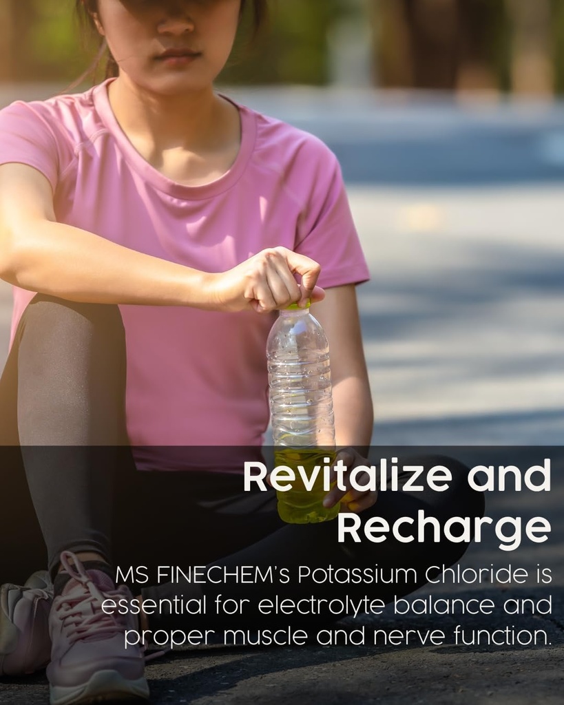 Potassium Chloride Powder - 500 gram - 1.1 lb - Potassium Supplement Powder, Potassium Chloride Salt Substitute, Potassium Salt - Gluten Free, 200mg per Serving 6