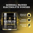 HRDWRK - 100 Servings Keto Electrolytes Powder Hydration Sugar Free - Electrolyte Powder to Boost Endurance & Reduce Fatigue with Electrolytes Supplement - Unflavored & Mango Pineapple Set 6