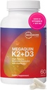 Microbiome Labs MegaQuin D3 + K2 - High Potency Vitamin D3 K2 Supplement - Bioactive & Bioavailable - Vitamin D3 5000 iu & MK-7 - Support Bone, Heart, Nerve & Immune Health (60 Capsules) 2