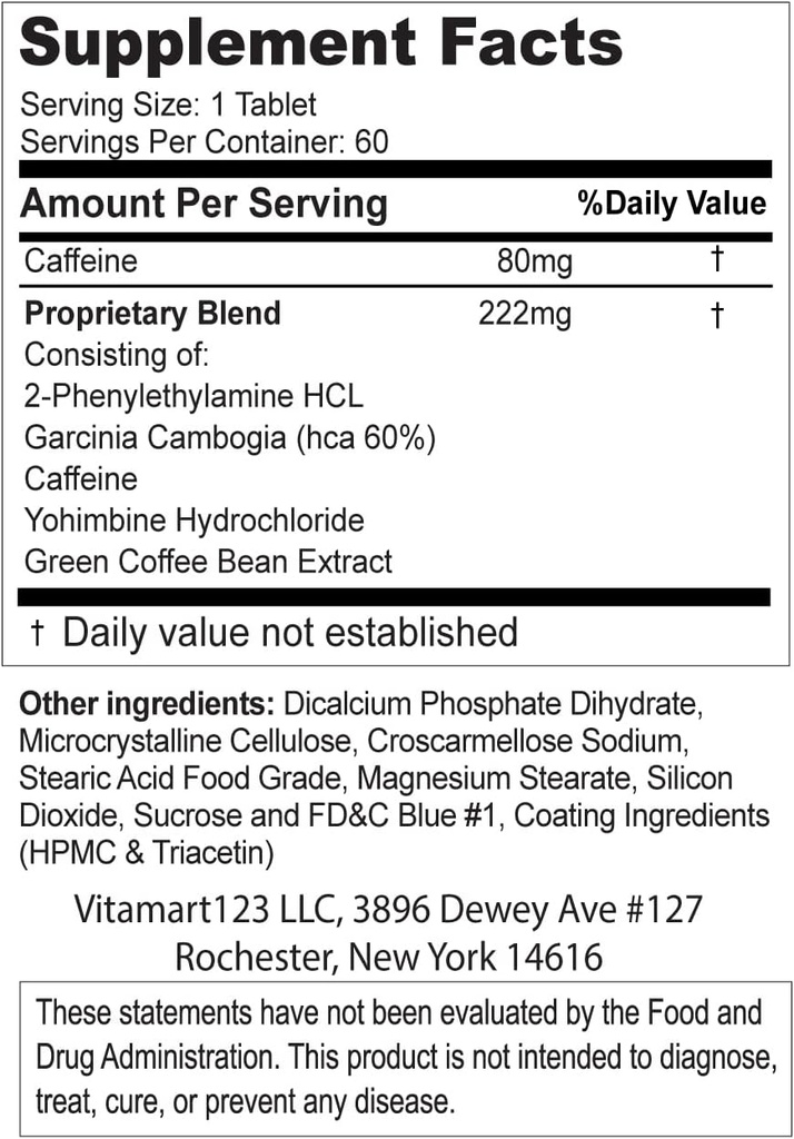 Weight Management Support Supplement Tablets | 60 Tablets for Energy & Wellness 3