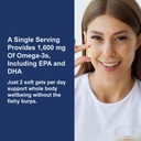 Carlson Elite Omega-3 Gems 1600 mg Omega 3 Fatty Acids Including EPA & DHA - Norwegian, Wild-Caught Sustainably Sourced Fish Oil Supplement, Omega 3 Fish Oil Capsules Lemon - 90+30 Softgels 5