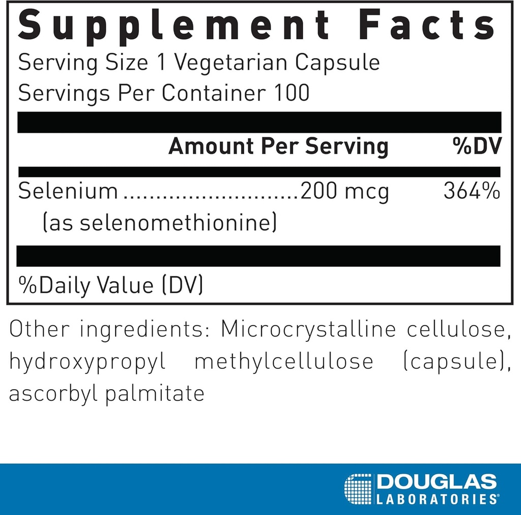 Douglas Laboratories Seleno-Methionine | 100 Vegetarian Capsules 3