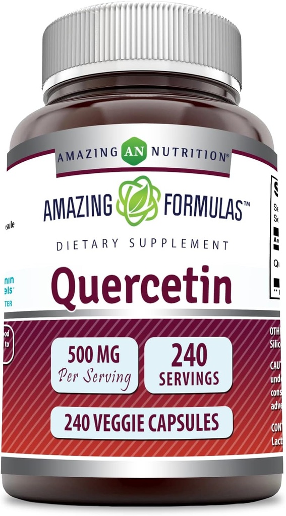 Amazing Formulas Quercetin 500mg Veggie Capsules Supplement | Non-GMO | Gluten Free | Supports Overall Health & Well Being (240 Count) 2