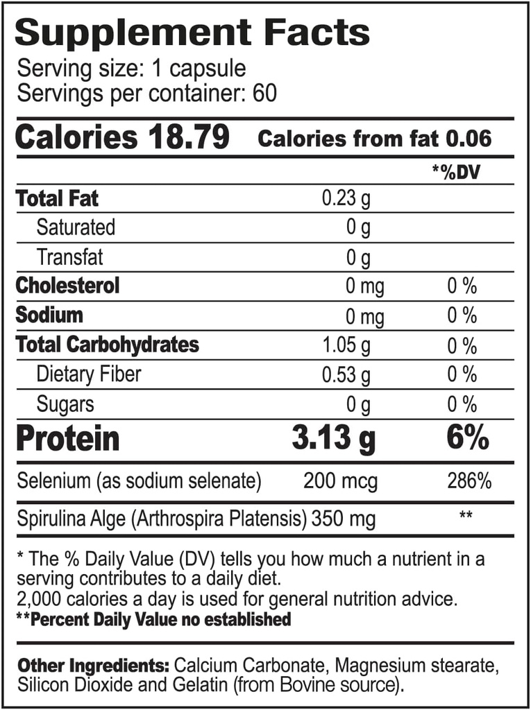 Paleolf Boost Concentration, Memory and Energy with Premium Selenium + Spirulina - Premium Antioxidant Supplement for Brain Function -180 Day Supply (180 Capsules) - (3-Pack) 4