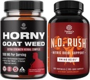 Bundle of Horny Goat Weed for Men with Black Maca Root, Tongkat Ali, Saw Palmetto & Panax Ginseng Extract for Stamina & Energy and Nitric Oxide Supplement with L-Arginine for Muscle Growth & Recovery 2