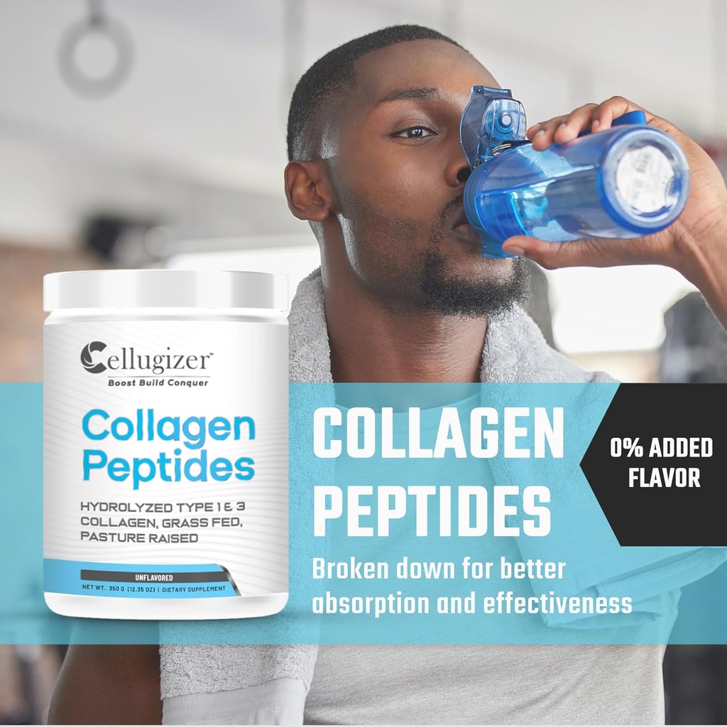 Collagen Peptides - Hydrolyzed Type 1 & 3 Collagen Powder Protein Supplement | Grass Fed, Unflavored | 35 Servings 5