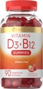 Carlyle Vitamin D3 + B12 Complex Gummies | 90 Count | Vegetarian, Non-GMO, and Gluten Free Formula | Strawberry Flavor Supplement 2