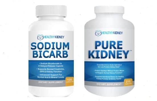 Pure Kidney & Sodium Bicarb 2-Pack Bundle for Protein Support & Supporting Normal Acid Levels 2