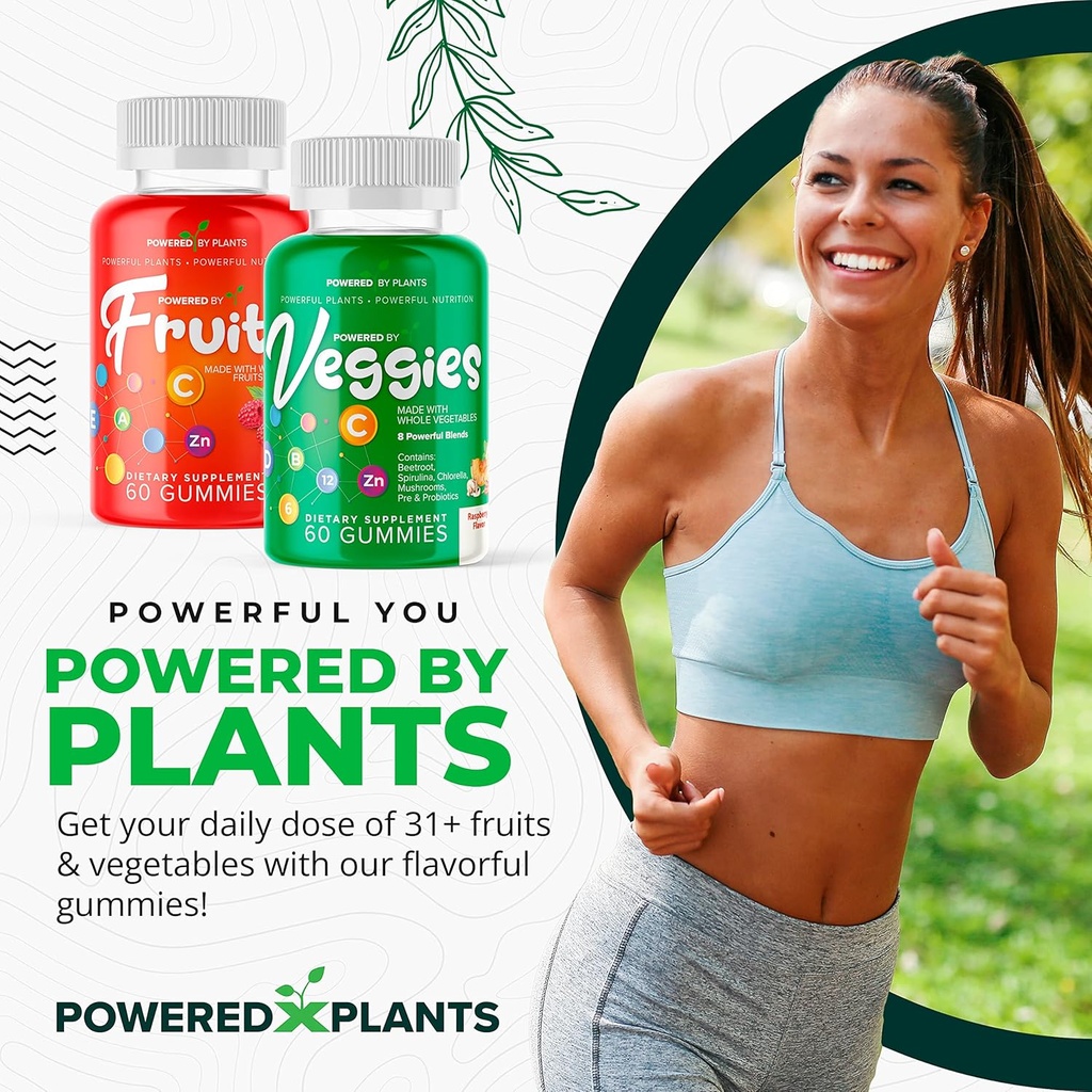 Fruit and Veggie Gummies for Adults - Natural Superfood with Vitamins, Minerals, & Antioxidants - Fruit and Veggies Supplement - Powered by Plants, Pack of 2, 60 Gummies Each, 30-Day Supply 3