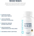 REVIVE MD Vitamin D3 & K2 - Supports Bone Health & Muscle Strength - K2 & D3 Vitamin Supplement for Women & Men Health & Brain Function 5