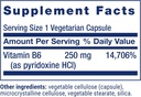 Life Extension Vitamin B6, 250 mg, high Potency, Cardiovascular Health, neurological Health, Eye Health, Healthy Kidney Function, Gluten-Free, Non-GMO, Vegetarian, 100 Capsules 4