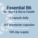 Life Extension Vitamin B6, 250 mg, high Potency, Cardiovascular Health, neurological Health, Eye Health, Healthy Kidney Function, Gluten-Free, Non-GMO, Vegetarian, 100 Capsules 6