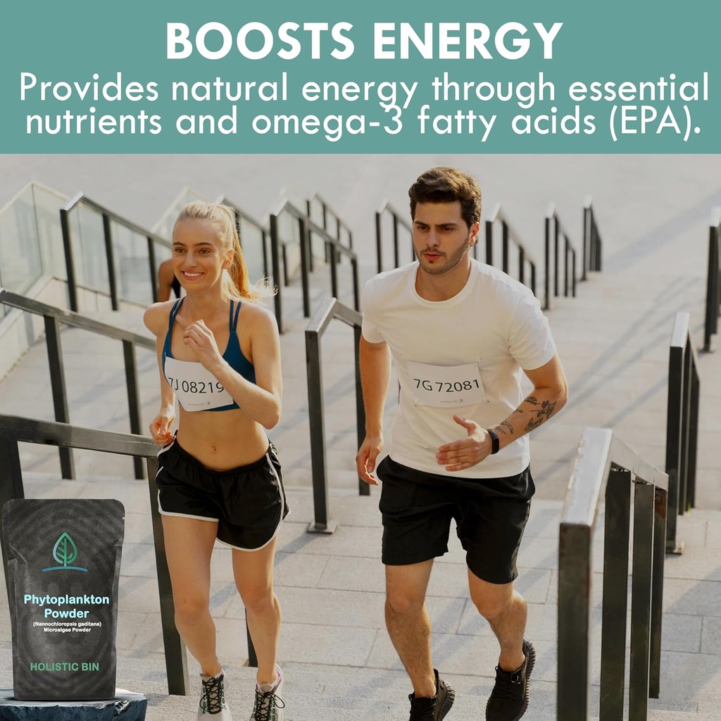 Holistic Bin Marine Phytoplankton Powder – Sustainably Cultivated in Nordic Green Water Farm – Nutrient-Dense Omega-3 Superfood – Rich in Amino Acids, Chlorophyll, Vitamins & Trace Minerals – 50 Grams 6