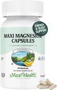 Maxi Health Magnesium Capsules - Energy Production - Muscle & Nerve Health - Bone Support - Magnesium Supplement from Magnesium Oxide, Magnesium Glycinate Chelate and Magnesium Citrate - 90 Count by Maxi Health 2