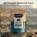 Organic Turkey Tail Mushroom Powder Supplement 100g | Pure Fruiting Body 10:1 High Strength Extract | 50% Beta-D Glucans | 16,600mg Raw Equivalent Per Serving | Immune, Gut & Microbiome Support 3