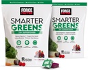 FORCE FACTOR Smarter Greens Superfood Chews, 2-Pack, Greens and Superfoods with Probiotics, Antioxidants, and Fiber, Greens Supplement to Support Digestion, Nitric Oxide, and Energy, 120 Soft Chews 2