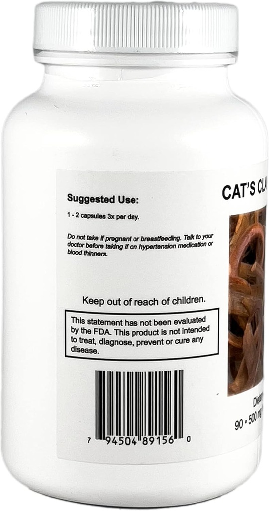 Supreme Nutrition Cat’s Claw Supreme, 90 Pure Cat’s Claw Bark Vegetarian Capsules 4