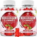 Berberine Gummies with Ceylon Cinnamon 1500mg High Potency Berberine HCL Supplement for Immune and Metabolism Support, Sugar Free, Strawberry Flavor - 120 Count 2